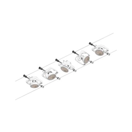 Paulmann 94432 - KOMPLEKT 5xGU5,3/10W Täielik MAC 230V kaablisüsteem, valge