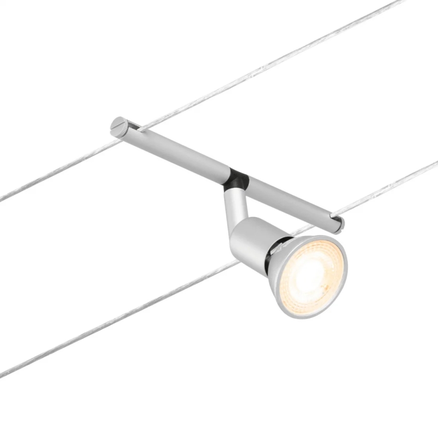 Paulmann 94442 - KOMPLEKT 5xGU5,3/10W Kohtvalgusti nöörisüsteemile SALT 230V matt kroom