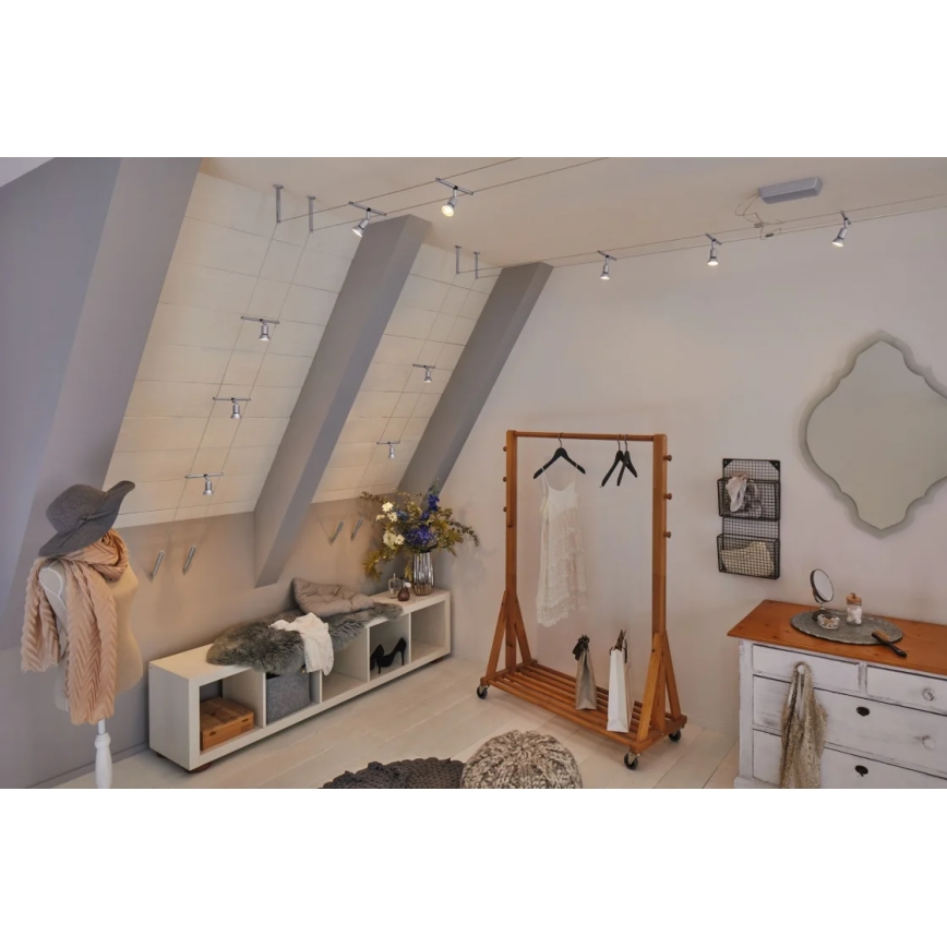 Paulmann 94442 - komplekt 5× GU5.3/10W, täielik SALT traadisüsteem, 230V, mattkroom