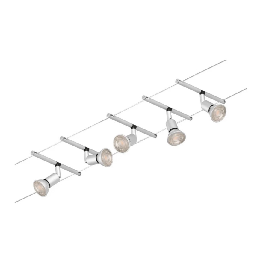 Paulmann 94442 - komplekt 5× GU5.3/10W, täielik SALT traadisüsteem, 230V, mattkroom