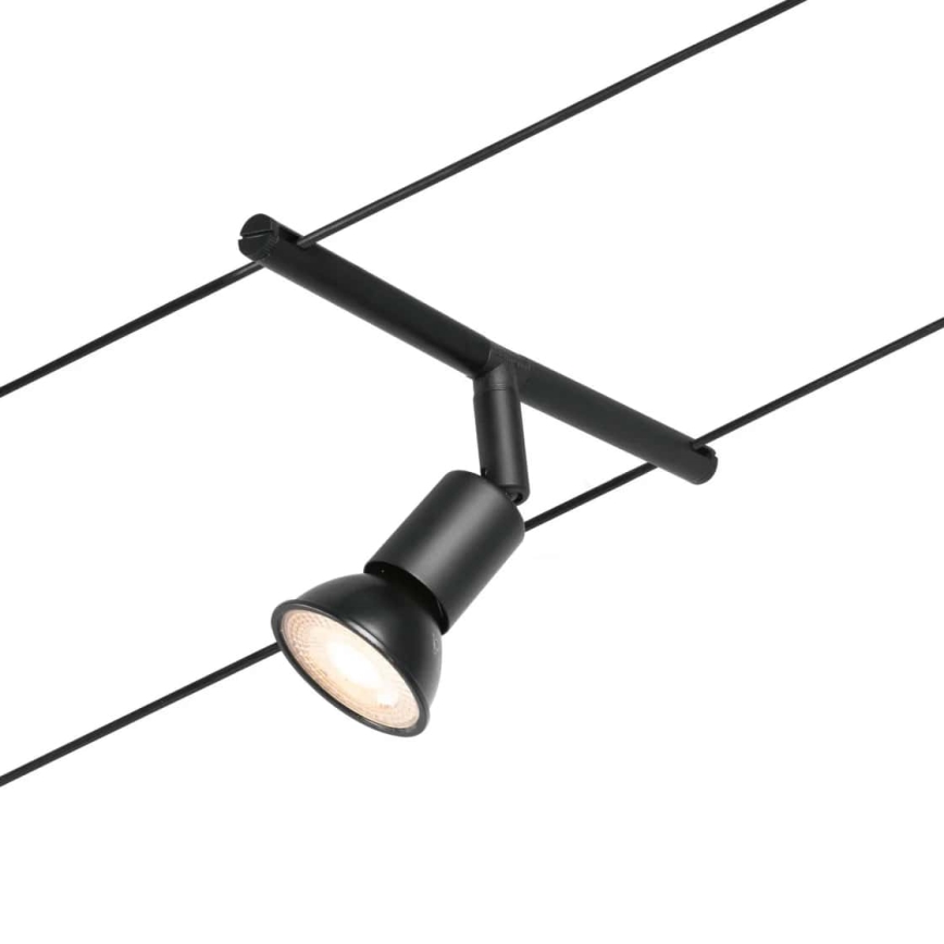 Paulmann 94446 - Komplekt 5xGU5,3/10W – täielik SALT-traadivalgustussüsteem 230V, must