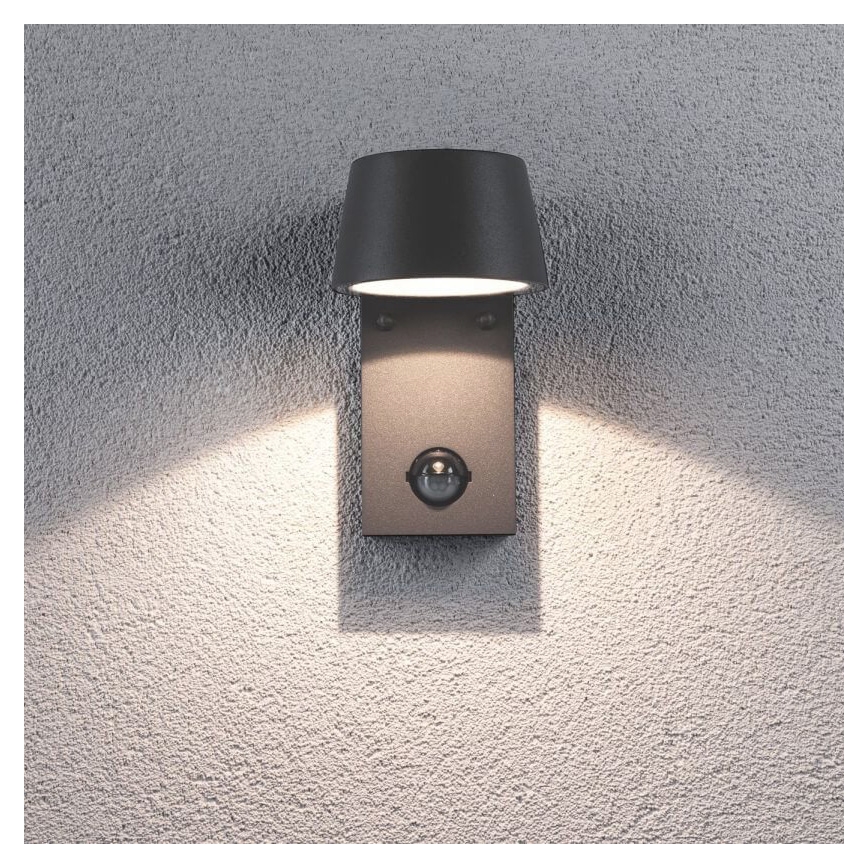 Paulmann 94453 - LED/6W IP44 Väli seinavalgusti koos anduriga CAPEA 230V