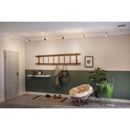 Paulmann 94457 - KOMPLEKT 5×LED/4W Täiskomplektne kaablisüsteem CLEAR 230V must/läikiv kroom