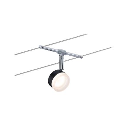 Paulmann 94457 - KOMPLEKT 5×LED/4W Täiskomplektne kaablisüsteem CLEAR 230V must/läikiv kroom