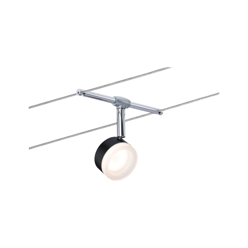 Paulmann 94457 - KOMPLEKT 5×LED/4W Täiskomplektne kaablisüsteem CLEAR 230V must/läikiv kroom