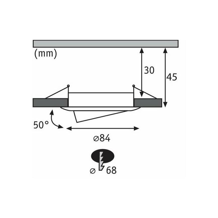 Paulmann 94471 - KOMPLEKT 3xLED/6W IP23 Süvistatav vannitoavalgusti NOVA 230V