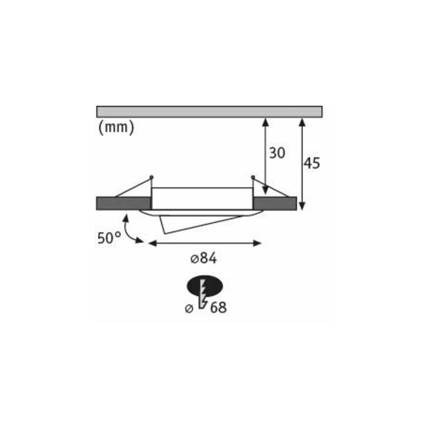 Paulmann 94472 - KOMPLEKT 3xLED/6W IP23 Hämardatav süvistatav vannitoavalgusti NOVA 230V