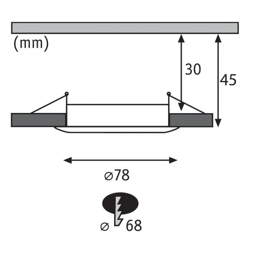 Paulmann 94473 - KOMPLEKT 3xLED/6W IP44 Süvistatav vannitoavalgusti NOVA 230V