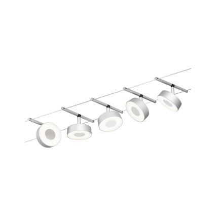 Paulmann 94475 - KOMPLEKT 5xLED/5W Kohtvalgusti nöörisüsteemile CIRCLE 230V matt kroom