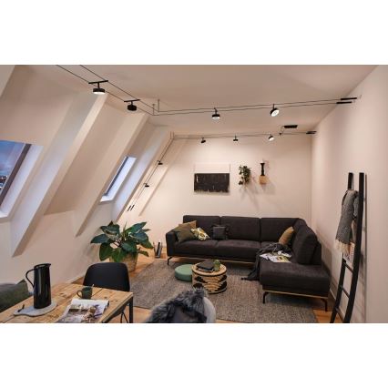 Paulmann 94479 - komplekt 5× LED/5 W, täielik CIRCLE trossvalgustussüsteem, 230 V, must