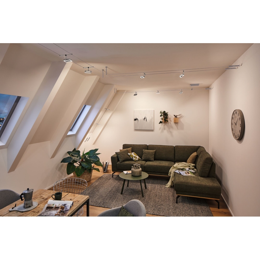 Paulmann 94481 - Komplekt 5xLED/4,8W Täielik kaablivalgustussüsteem FRAME 230V mattkroom