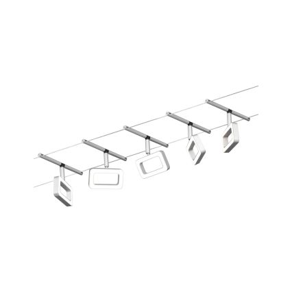 Paulmann 94481 - Komplekt 5xLED/4,8W Täielik kaablivalgustussüsteem FRAME 230V mattkroom