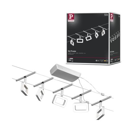 Paulmann 94481 - Komplekt 5xLED/4,8W Täielik kaablivalgustussüsteem FRAME 230V mattkroom