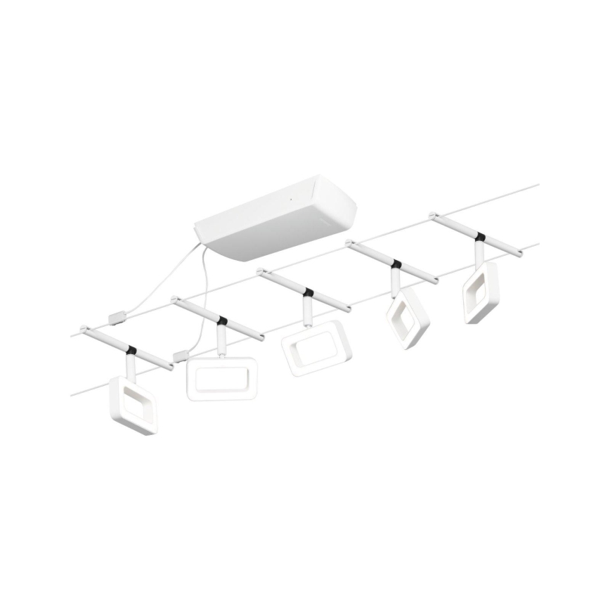 Paulmann 94483 - KOMPLEKT 5xLED/4,8W Kohtvalgusti nöörisüsteemile FRAME 230V valge