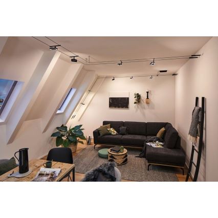 Paulmann 94485 - Komplekt 5xLED/4,8W Täiskomplektne kaablivalgustussüsteem FRAME 230V must