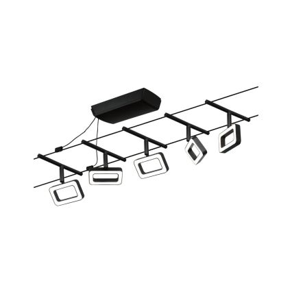 Paulmann 94485 - Komplekt 5xLED/4,8W Täiskomplektne kaablivalgustussüsteem FRAME 230V must