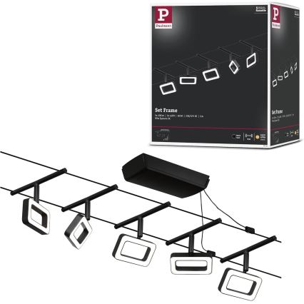 Paulmann 94485 - Komplekt 5xLED/4,8W Täiskomplektne kaablivalgustussüsteem FRAME 230V must