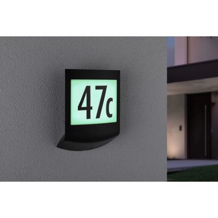 Paulmann 94513 - RGBW LED/8,2W IP44 Hämardatav majanumbrivalgusti hämaruseanduriga PADEA 230V antratsiit