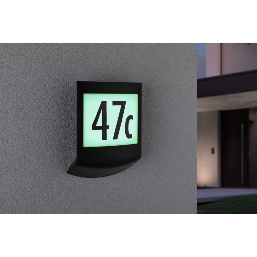 Paulmann 94513 - RGBW LED/8,2W IP44 Hämardatav majanumbrivalgusti hämaruseanduriga PADEA 230V antratsiit