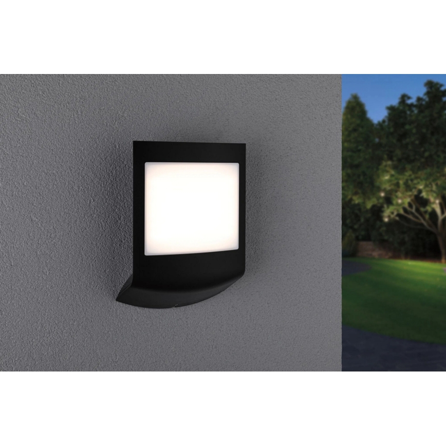 Paulmann 94513 - RGBW LED/8,2W IP44 Hämardatav majanumbrivalgusti hämaruseanduriga PADEA 230V antratsiit