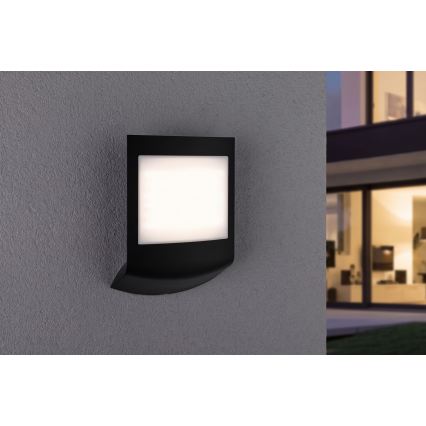 Paulmann 94513 - RGBW LED/8,2W IP44 Hämardatav välisseinavalgusti liikumis- ja hämarussensoriga PADEA 230V antratsiit