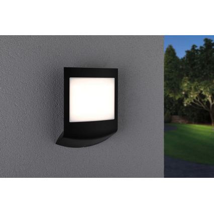 Paulmann 94513 - RGBW LED/8,2W IP44 Hämardatav välisseinavalgusti liikumis- ja hämarussensoriga PADEA 230V antratsiit