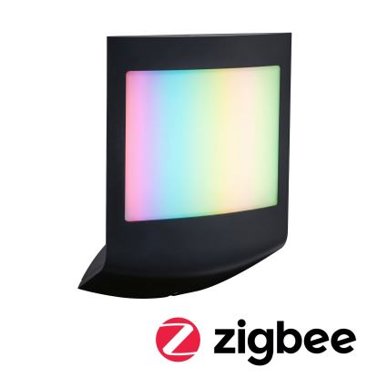 Paulmann 94513 - RGBW LED/8,2W IP44 Hämardatav välisseinavalgusti liikumis- ja hämarussensoriga PADEA 230V antratsiit