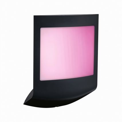 Paulmann 94513 - RGBW LED/8,2W IP44 Hämardatav välisseinavalgusti liikumis- ja hämarussensoriga PADEA 230V antratsiit