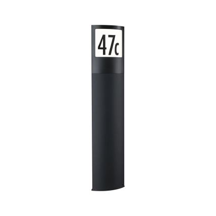Paulmann 94515 - LED/8,5W IP44 Hämardatav majanumbri valgusti liikumis- ja hämarussensoriga PADEA 230V antratsiit