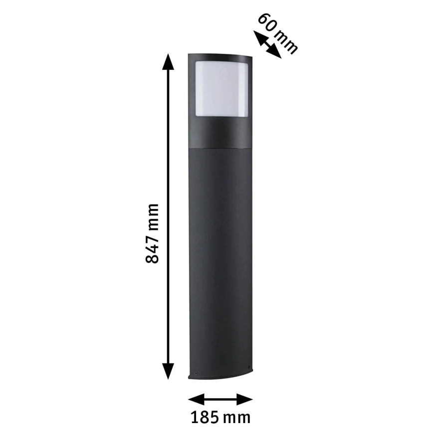 Paulmann 94515 - LED/8,5W IP44 Hämardatav majanumbri valgusti liikumis- ja hämarussensoriga PADEA 230V antratsiit
