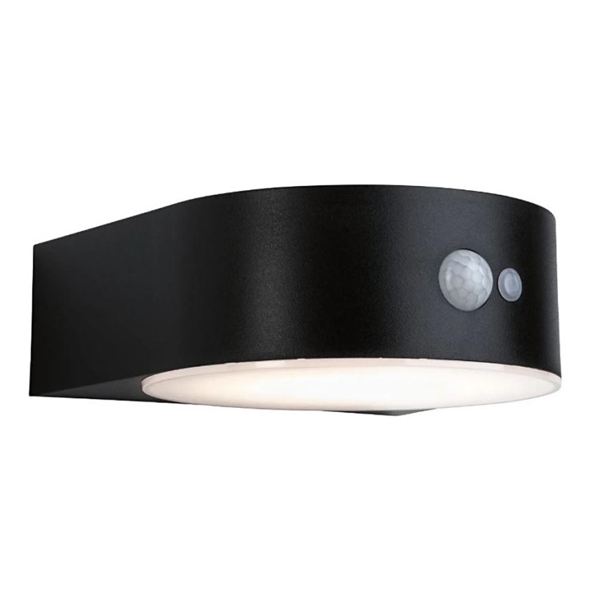 Paulmann 94570 - LED/5,5W IP44 Päikesepaneeliga seinavalgusti koos anduriga EILEEN 3,7V 2000 mAh