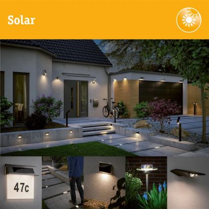 Paulmann 94578 - LED/0,1W IP67 Päikesepaneeliga süvistatav valgusti DOMENIC 1,2V 1500 mAh