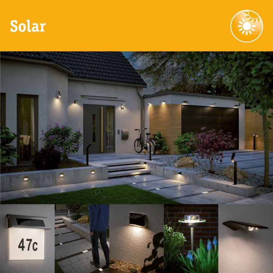Paulmann 94578 - LED/0,1W IP67 Päikesepaneeliga süvistatav valgusti DOMENIC 1,2V 1500 mAh