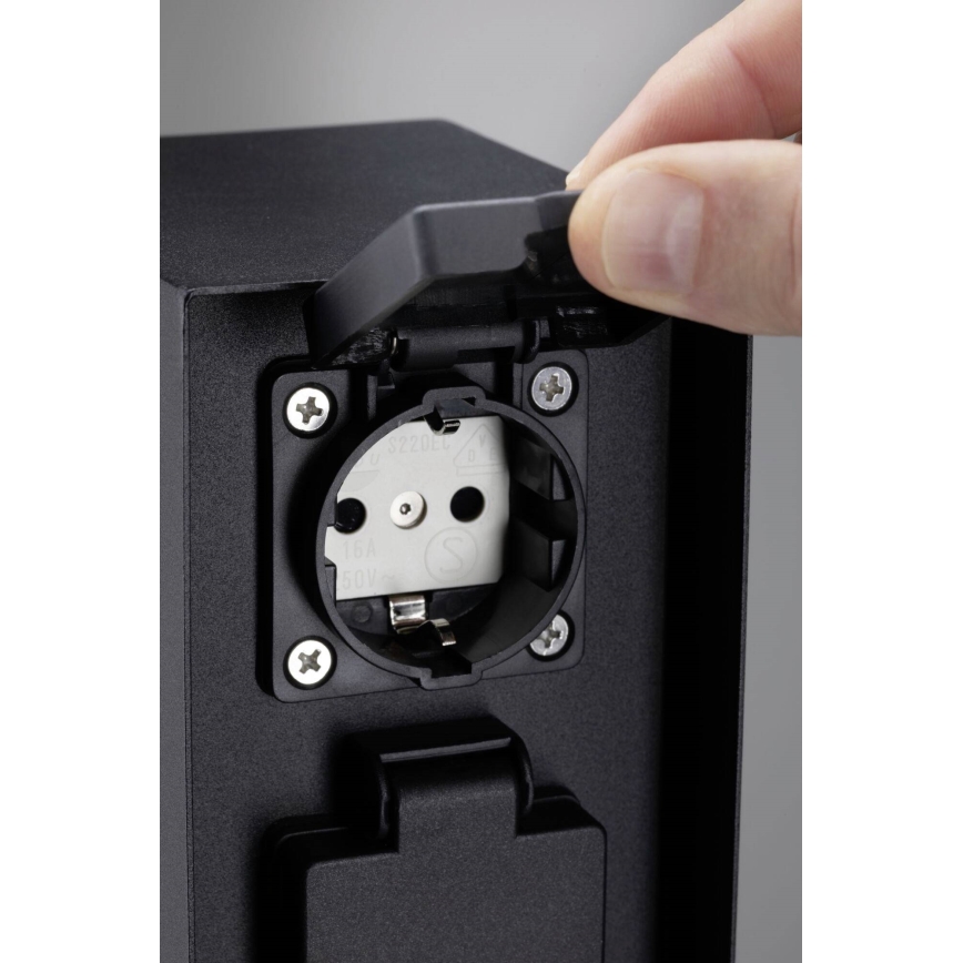 Paulmann 94657 - Väli pistikupesadega torn RIO 2Z SCHUKO 230V IP44