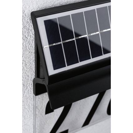 Paulmann 94694 - LED/0,2W IP44 Päikesepaneeliga majanumber NEDA 3,7V 1800 mAh