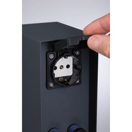 Paulmann 94700 - Väli pistikupesadega torn RIO 2Z SCHUKO 230V IP44