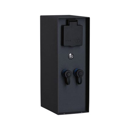 Paulmann 94701 -Väli pistikupesadega torn hämardusanduriga RIO 2Z SCHUKO 230V IP44