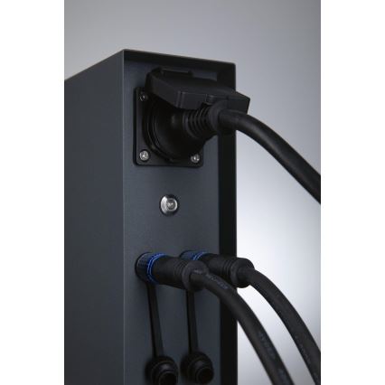 Paulmann 94701 -Väli pistikupesadega torn hämardusanduriga RIO 2Z SCHUKO 230V IP44