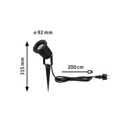 Paulmann 94731 - LED/4,3W IP65 Välivalgusti SPOT 230V