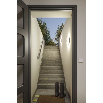 Paulmann 94956 - LED/20,5W IP65 Hämardatav välisseinavalgusti liikumis- ja hämaruseanduriga AUREVA 230V 2200/3000/4000K antratsiit