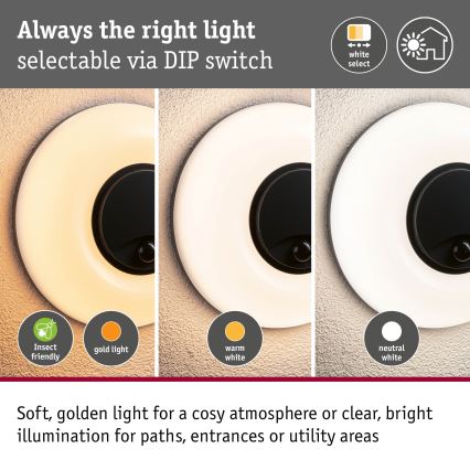 Paulmann 94956 - LED/20,5W IP65 Hämardatav välisseinavalgusti liikumis- ja hämaruseanduriga AUREVA 230V 2200/3000/4000K antratsiit