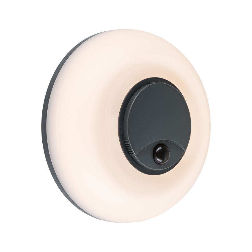 Paulmann 94956 - LED/20,5W IP65 Hämardatav välisseinavalgusti liikumis- ja hämaruseanduriga AUREVA 230V 2200/3000/4000K antratsiit