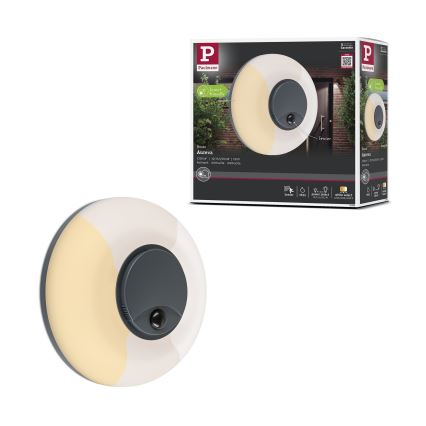 Paulmann 94956 - LED/20,5W IP65 Hämardatav välisseinavalgusti liikumis- ja hämaruseanduriga AUREVA 230V 2200/3000/4000K antratsiit