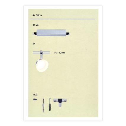 Paulmann 95194 - 4 x LED/4W Kohtvalgusti ICE 230V