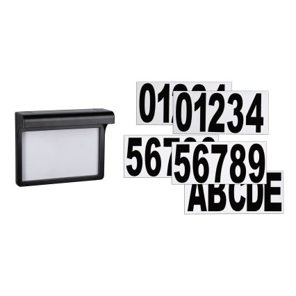 Paulmann 95388 - LED/0,05W IP44 Päikesepaneeliga majanumber anduriga DAYTON 4,8V