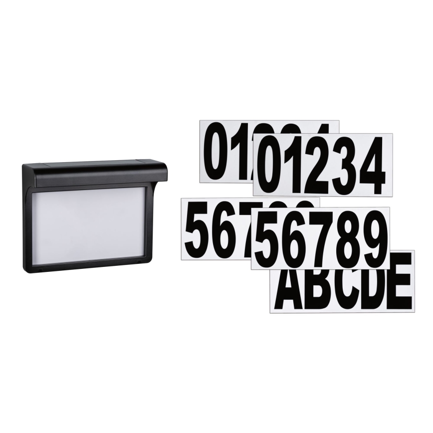 Paulmann 95388 - LED/0,05W IP44 Päikesepaneeliga majanumber anduriga DAYTON 4,8V