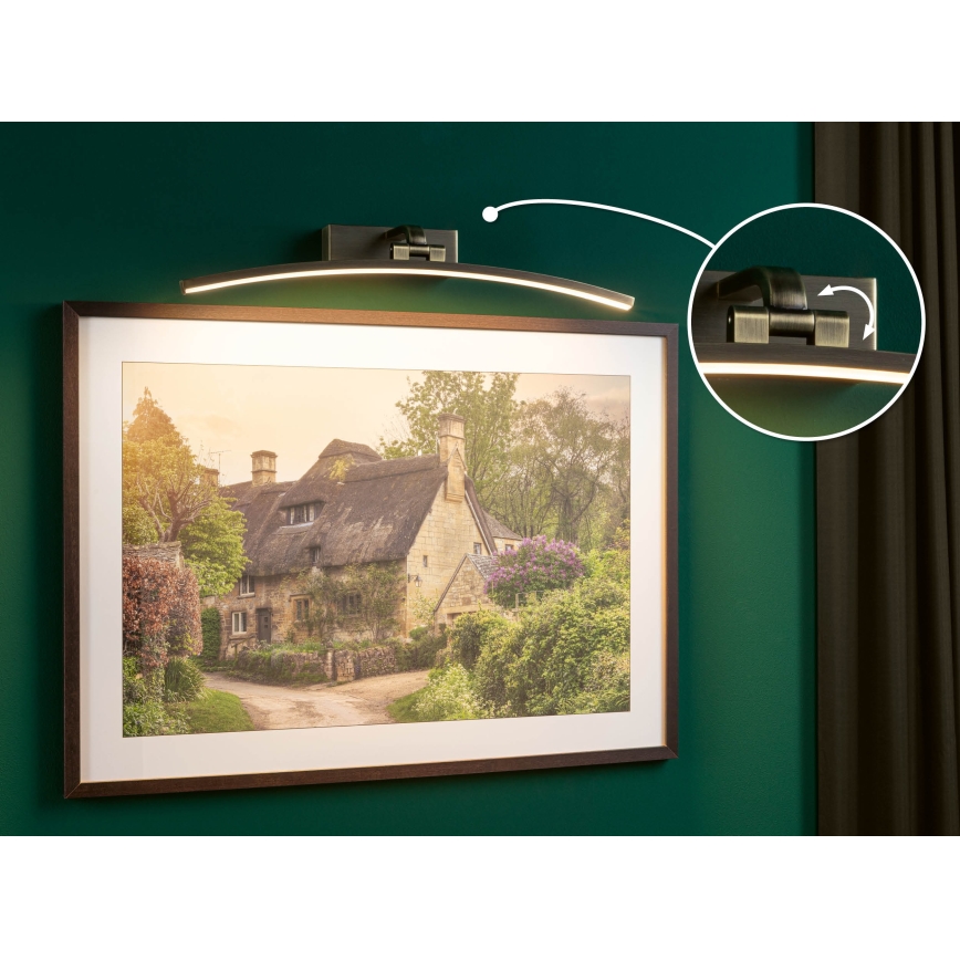 Paulmann 95561 - LED/10W Pildivalgusti BENTO 230V 50 cm messing