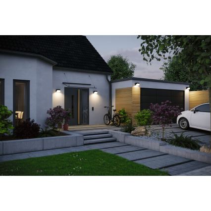 Paulmann 95746 - LED/2,3W IP44 päikesepaneeliga seinavalgusti anduriga EILEEN 3,7/230V 4000 mAh must