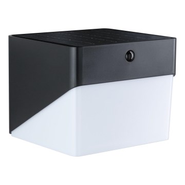 Paulmann 95746 - LED/2,3W IP44 päikesepaneeliga seinavalgusti anduriga EILEEN 3,7/230V 4000 mAh must