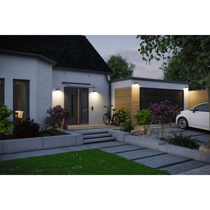 Paulmann 95748 - LED/2,3W IP44 Päikeseenergial töötav seinavalgusti anduriga ISLEEN 3,7/230V 4000 mAh must
